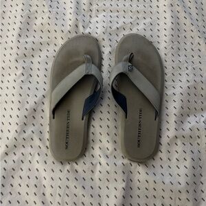 Southern Tide Gray Flip Flops